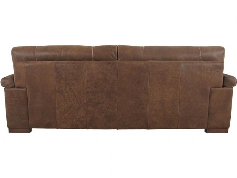 Mountback Leather 3 Seater Sofa Back