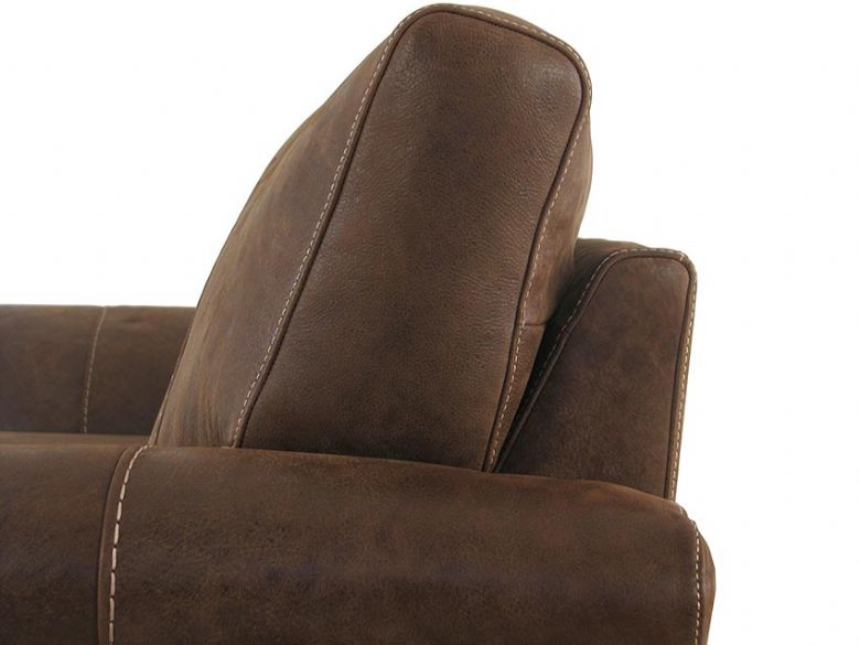 Mountback Leather 3 Seater Sofa Detail