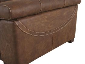 Mountback Leather 3 Seater Sofa Detail