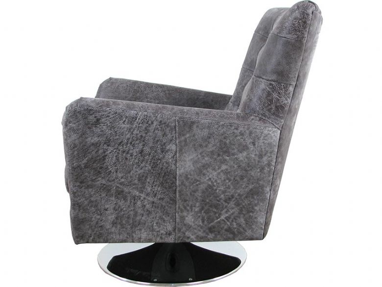 Canyon Leather Swivel Chair Side