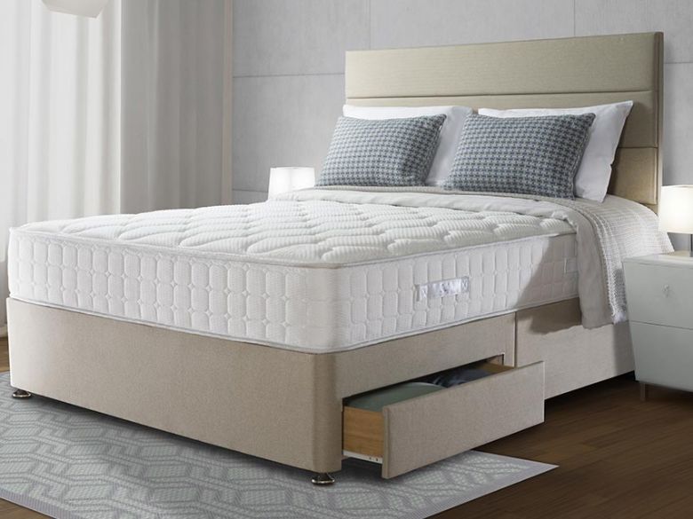 Sealy 1400 Pocket Genoa Geltex double mattress and divan set available at Lee Longlands