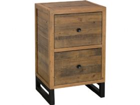 Halsey reclaimed wood 2 drawer filing cabinet