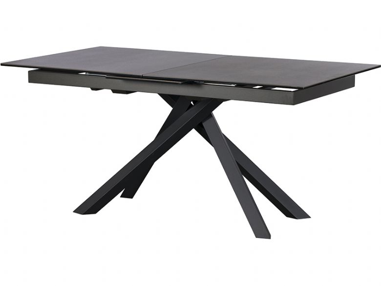 Santiago 160cm contemporary dark grey extending dining table available at Lee Longlands
