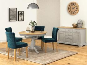 Solent Painted Grey Dining Range Round Dining Table