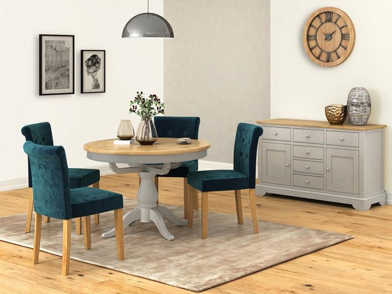 Solent Painted Grey Dining Range Round Dining Table