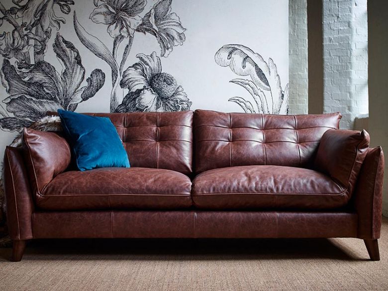 Fredrik modern leather sofa range available at Lee Longlands
