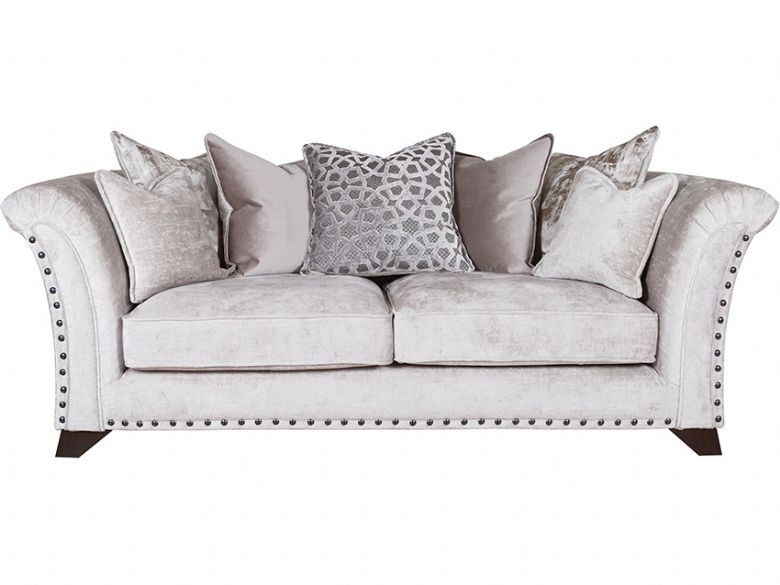 Lana pillow back fabric 3 seater sofa available at Lee Longlands