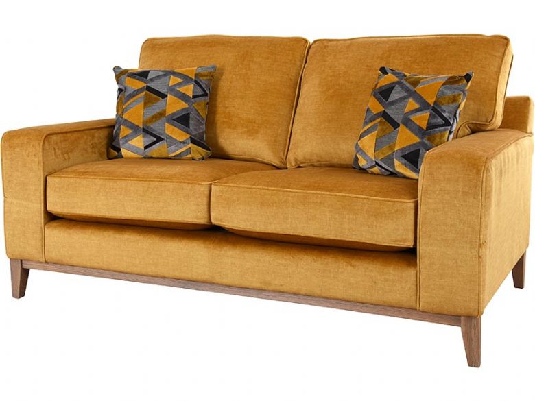 Charlotte yellow fabric sofa geometric scatters finance options available