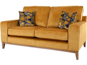 Charlotte yellow fabric sofa geometric scatters finance options available
