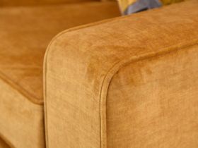 Charlotte contemporary fabric yellow sofa