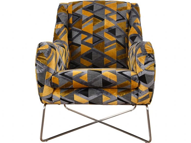 Charlotte modern geometric accent chair available at Lee Longlands