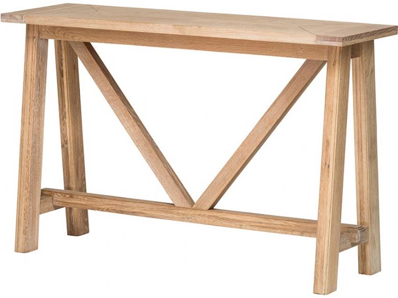 Narvik oak console table available at Lee Longlands