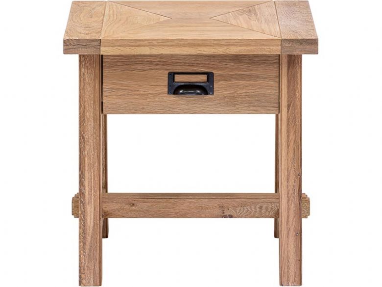 Narvik oak lamp table with drawer available at Lee Longlands