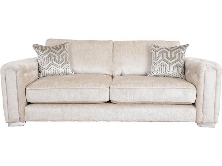 Geovanni cream large sofa available at Lee Longlands
