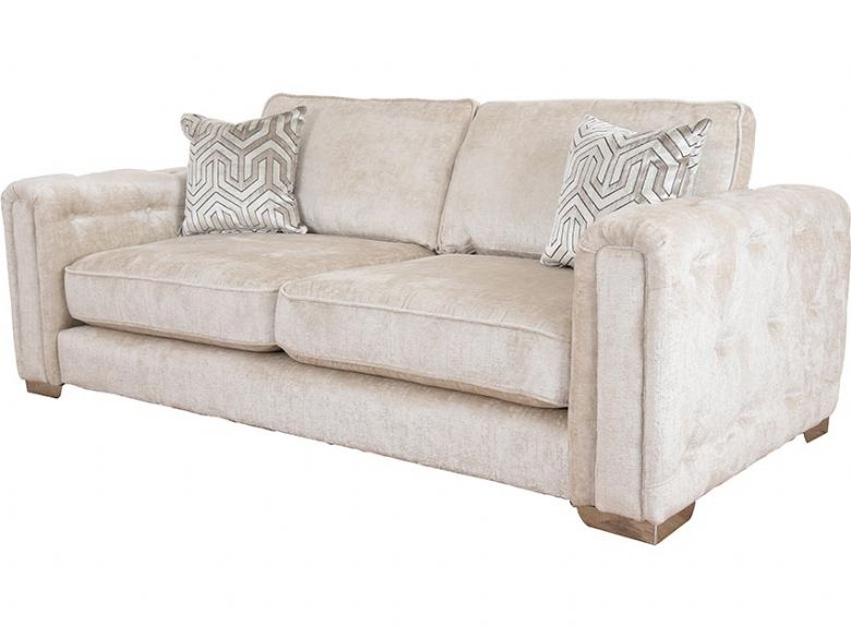 Geovanni glamorous fabric large sofa standard back