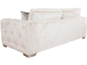 Geovanni cream fabric large sofa with button detail available in a selection of sizes