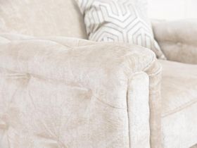 Geovanni glamorous fabric armchair in cream