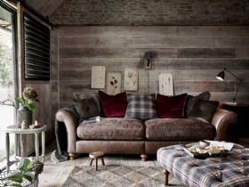 Harrison hand crafted sofa collection made with fabric and natural leathers