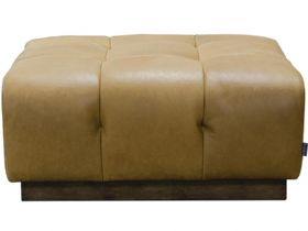 Kingsley contemporary large leather stool available at Lee Longlands