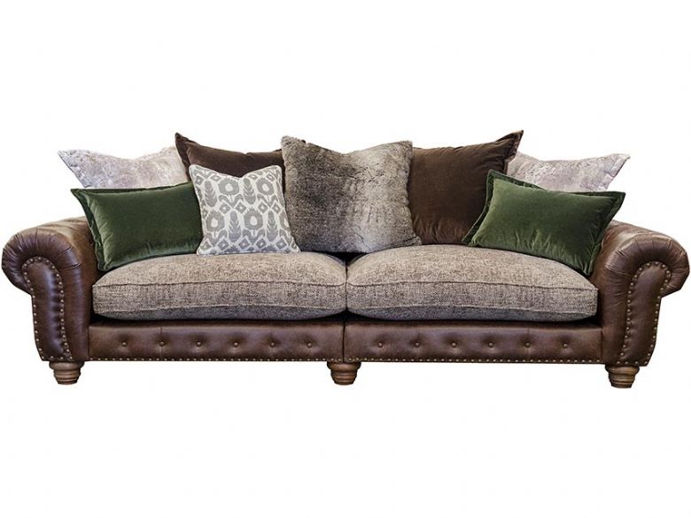 Hamilton grand scatter back leather fabric sofa available at Lee Longlands