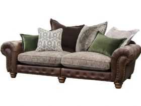 Hamilton fabric and leather mix large sofa finance options available