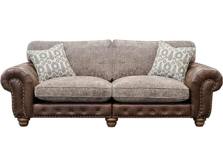 Hamilton large fabric and leather sofa available at Lee Longlands