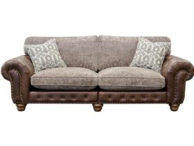 Hamilton large fabric and leather sofa available at Lee Longlands