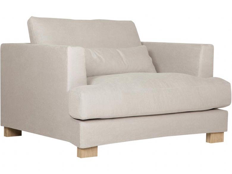 Brandon contemporary beige armchair available at Lee Longlands
