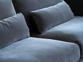 Brandon sofa modern collection in fabric or velvet