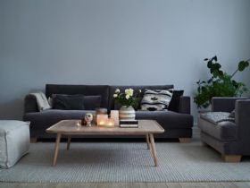 Brandon contemporary modular sofa collection comes in velvet or fabric
