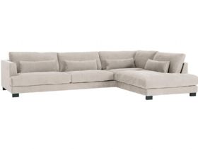 Brandon modern RHF large corner chaise in fabric or velvet available at Lee Longlands