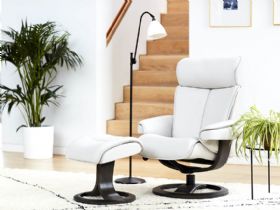 G Plan Bergen reclining chair and stool