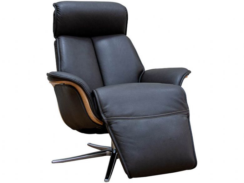 G Plan Oslo black leather power recliner chair
