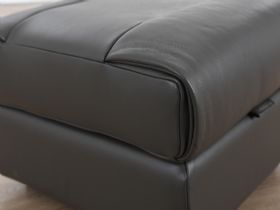 Viceroy grey leather footstool finance options available