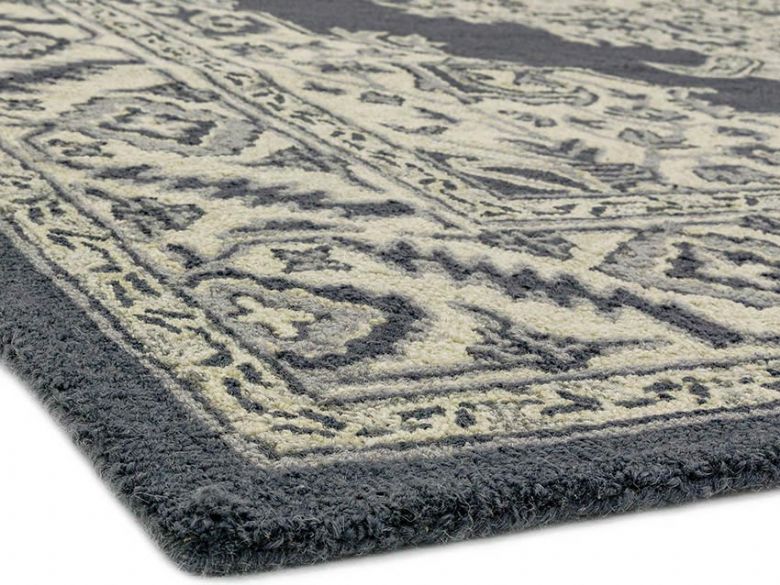 Bronte grey patterned rug 170cm x 120cm