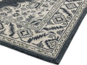 Bronte dark grey pattern rug