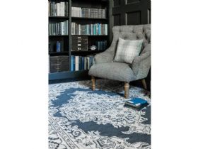 Bronte dark grey patterned rug comes in a selection of sizes