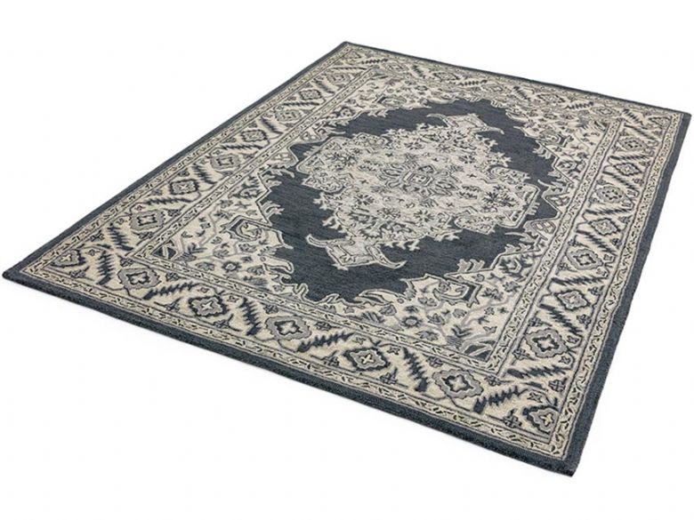 Bronte 200x290 dark grey 100% wool pile rug