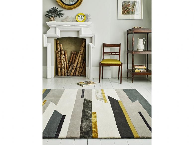 Matrix abstract grey rug available in several sizes