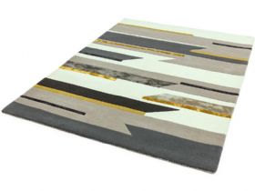 Matrix grey and yellow rug various sizes available