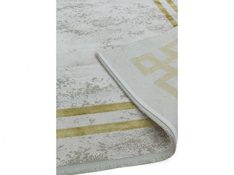 Olympia gold grey small rug available at Lee Longlands