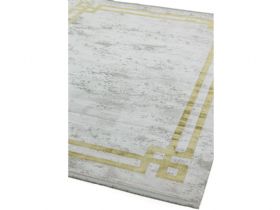 Olympia grey rug with gold border 230 x 160cm