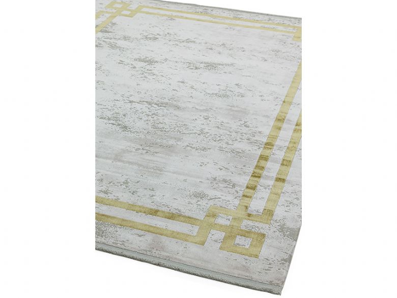 Olympia 200 x 290cm rug grey with gold border