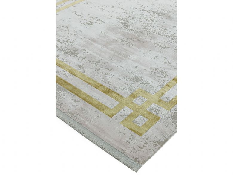 Olympia gold and grey rug 290 x 200cm