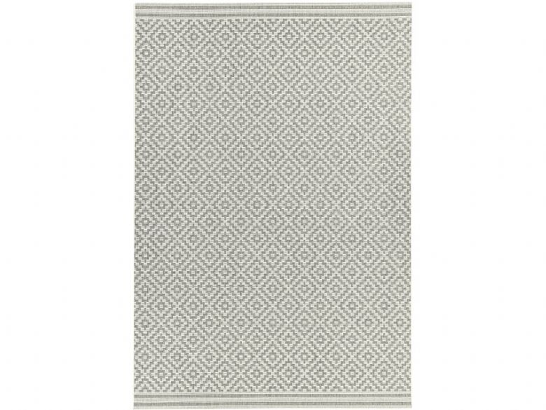 Violet patterned grey rug