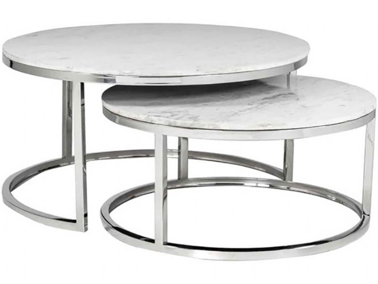 Balham 2 coffee table set marble tops