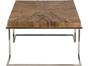 Olette coffee table metal base with rustic wood top