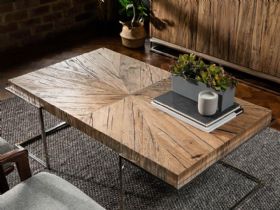Olette rustic wood coffee table