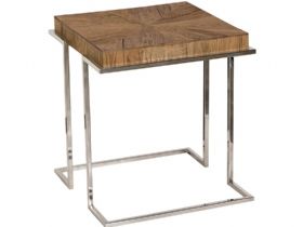 Olette industrial wood lamp table available at Lee Longlands
