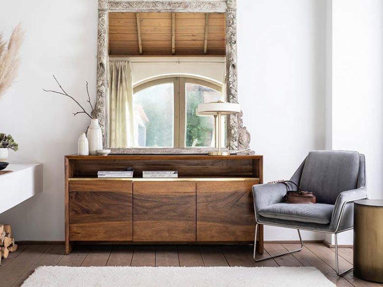 Giovanny modern walnut 3 door sideboard interest free credit available